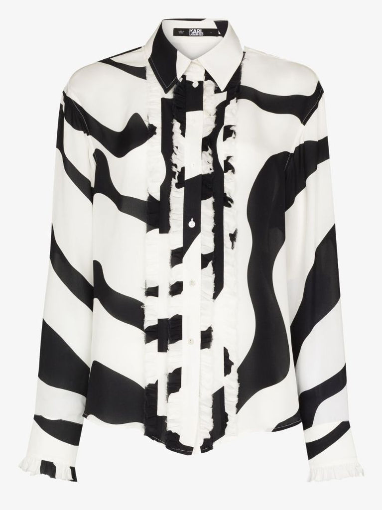 X Karl Lagerfeld Swirl Print Shirt