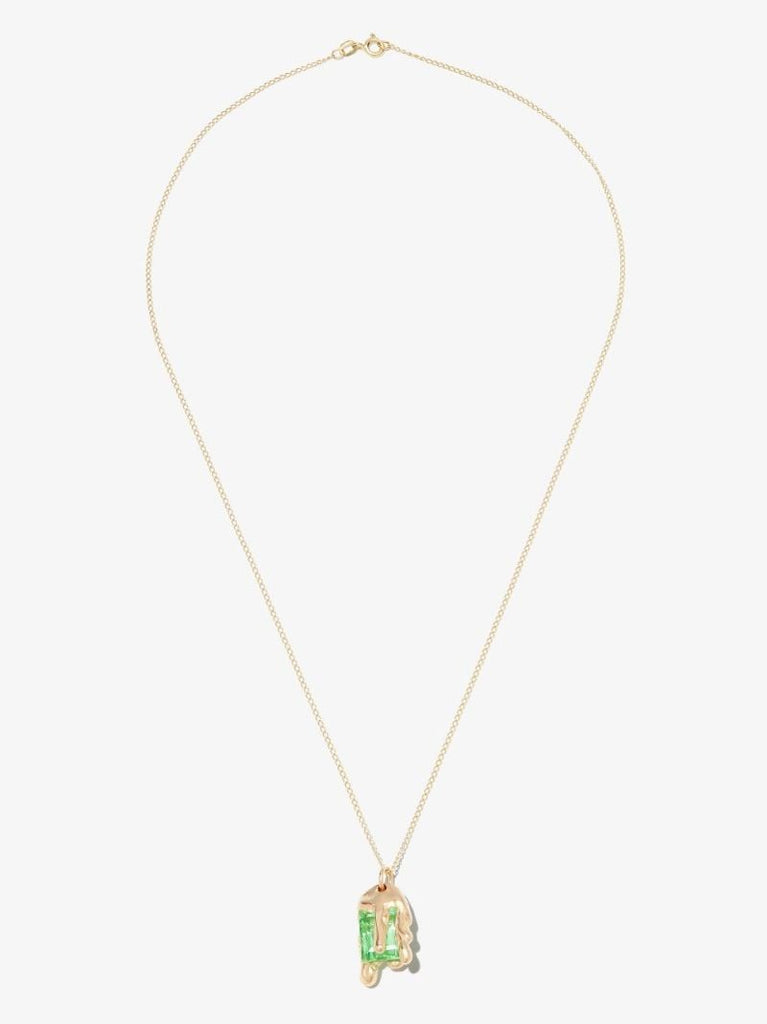 X Bleue Burnham 9k Yellow Gold Melting Wax Sapphire Necklace