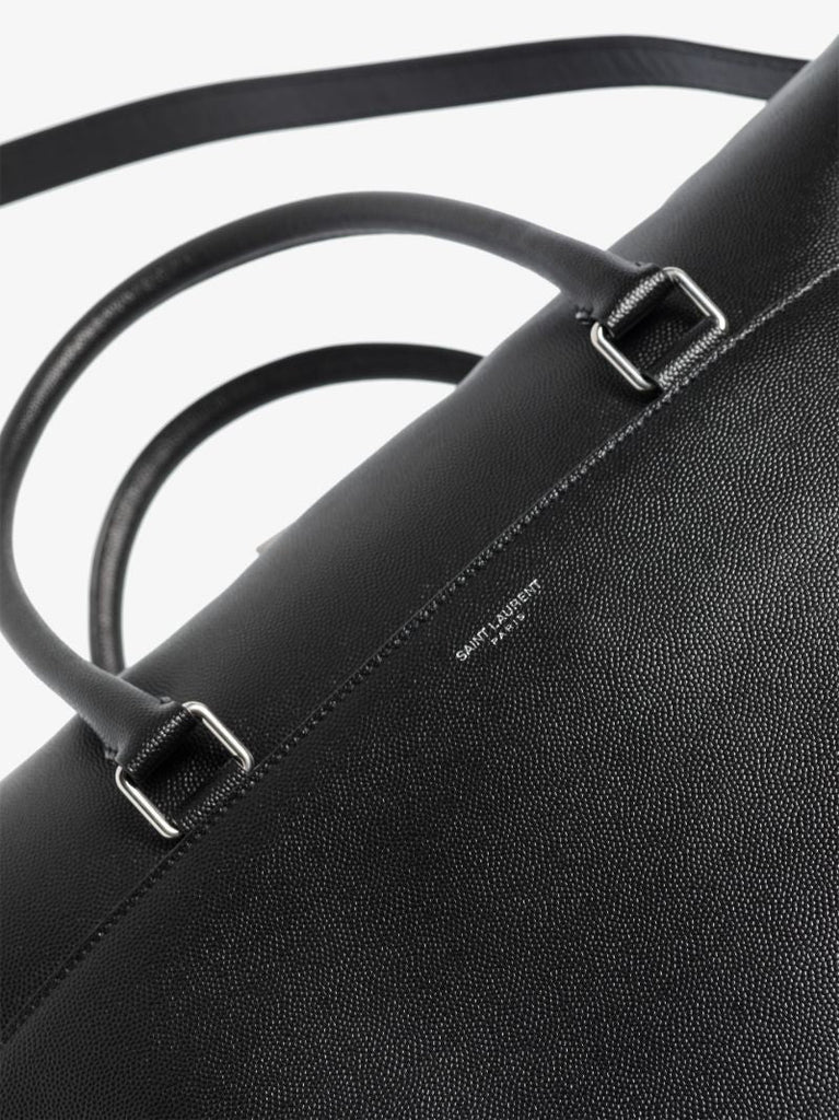 Black Duffle Leather Briefcase