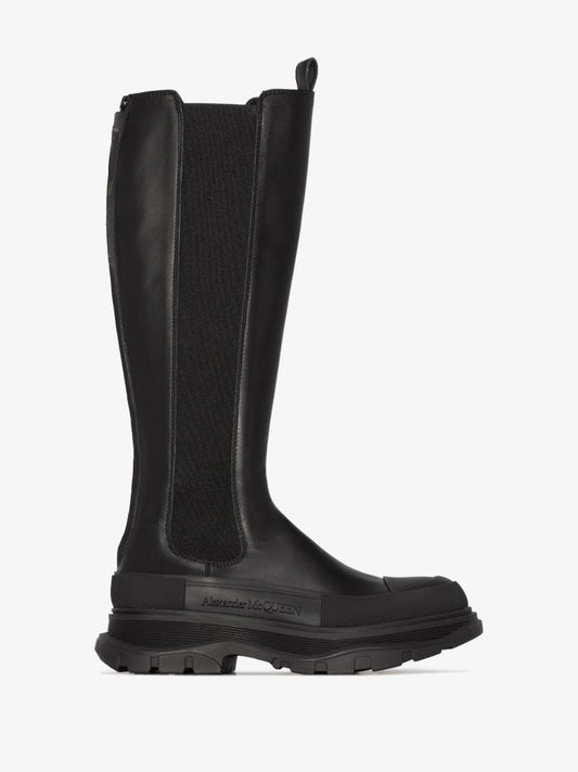 Black Tread Slick Boots