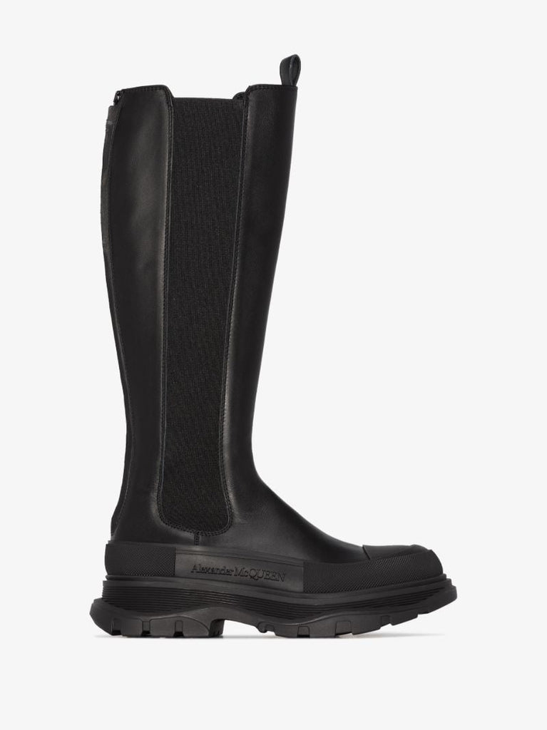Black Tread Slick Boots