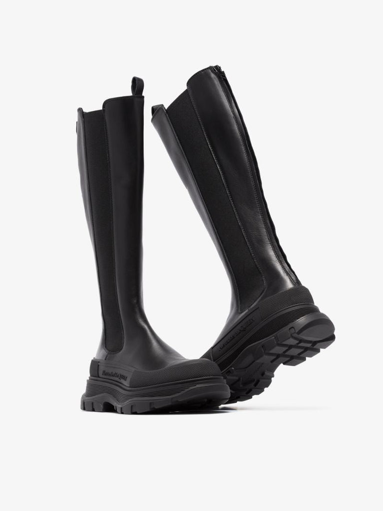 Black Tread Slick Boots