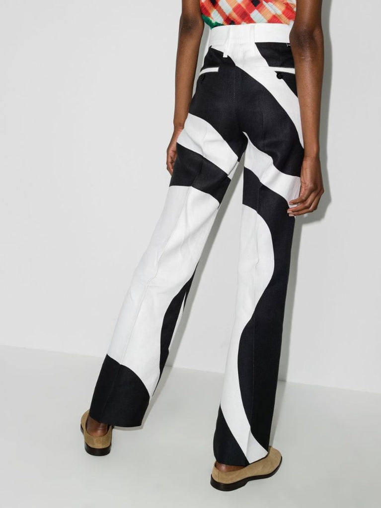 X Kenneth Ize Swirl Print Trousers