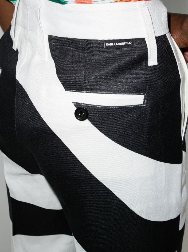 X Kenneth Ize Swirl Print Trousers