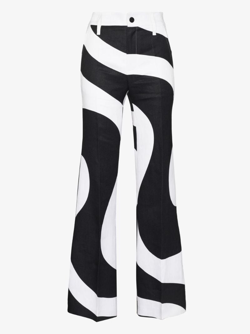 X Kenneth Ize Swirl Print Trousers