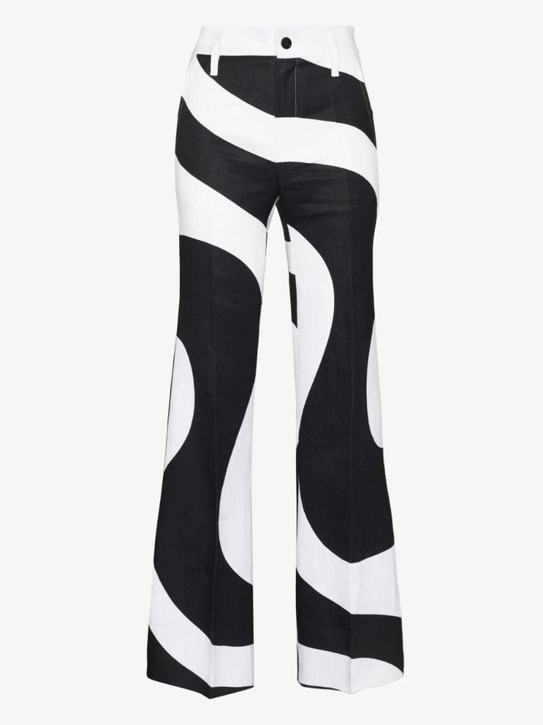 X Kenneth Ize Swirl Print Trousers