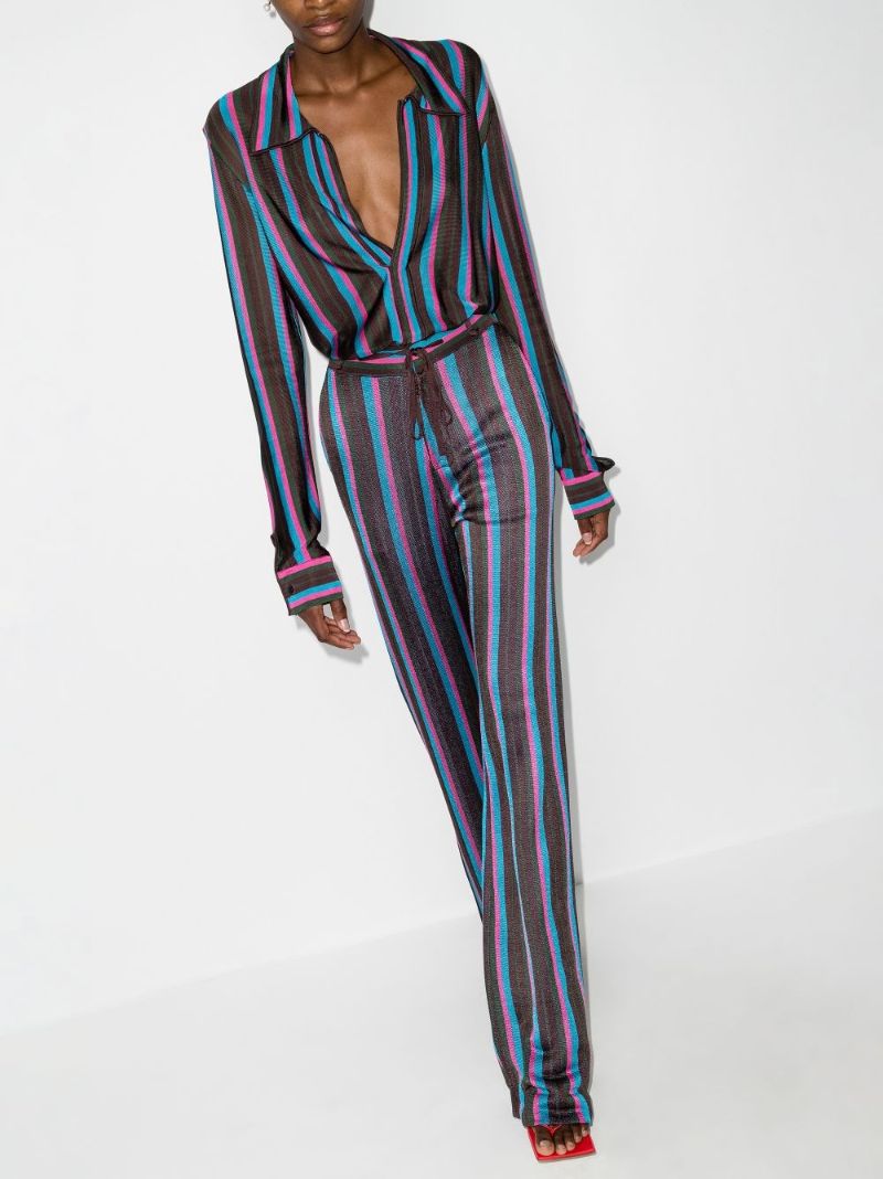 X K/karl Striped Trousers