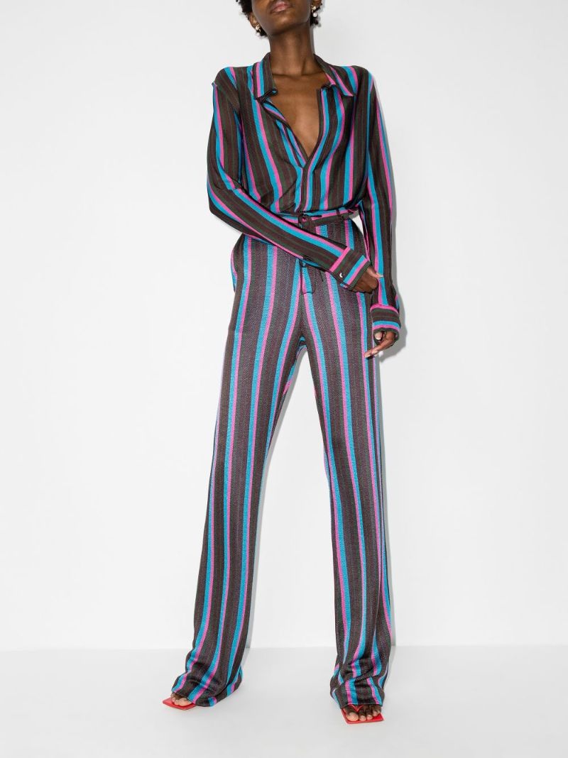X K/karl Striped Trousers