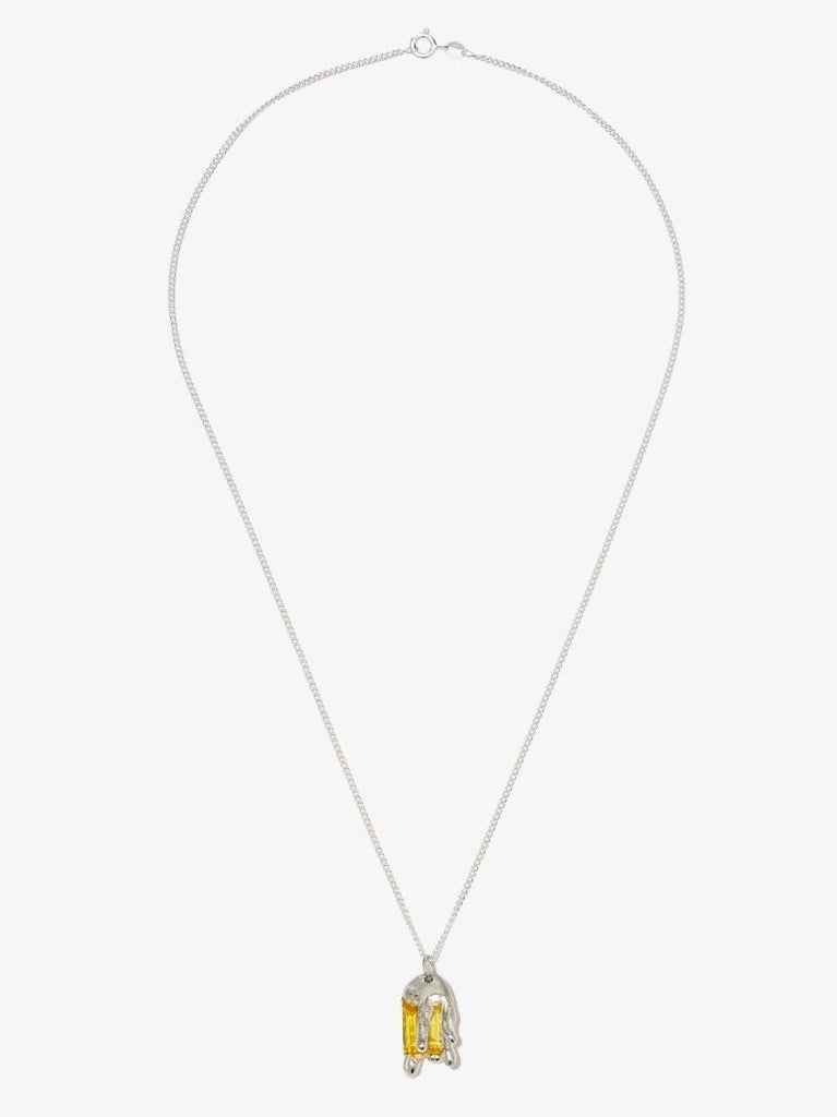X Bleue Burnham Sterling Silver Melting Wax Sapphire Necklace