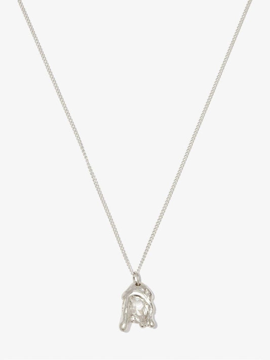 X Bleue Burnham Sterling Silver Melting Wax Sapphire Necklace