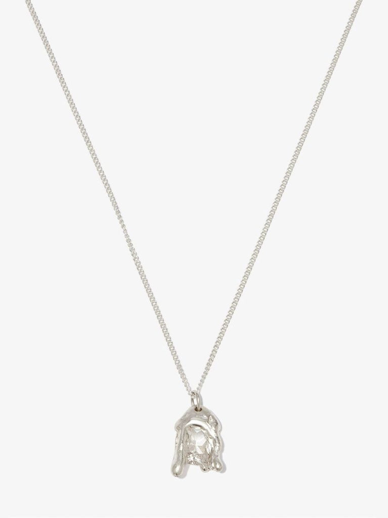 X Bleue Burnham Sterling Silver Melting Wax Sapphire Necklace