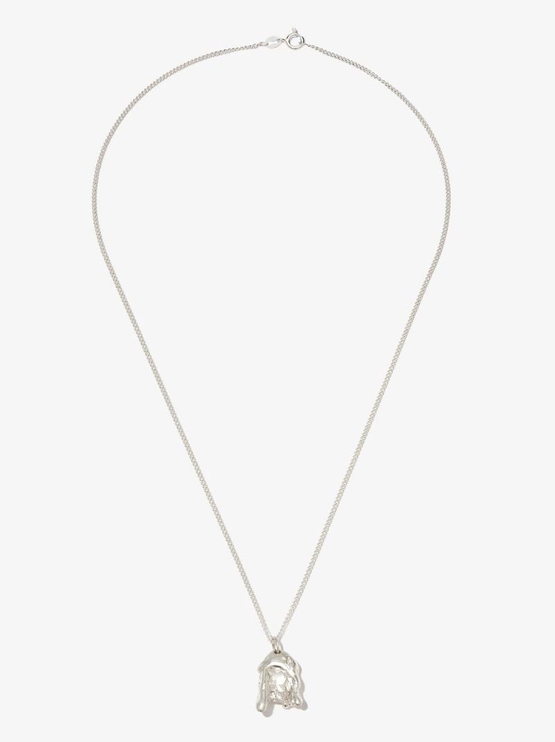 X Bleue Burnham Sterling Silver Melting Wax Sapphire Necklace