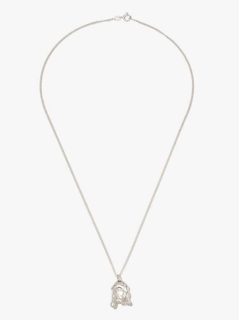 X Bleue Burnham Sterling Silver Melting Wax Sapphire Necklace