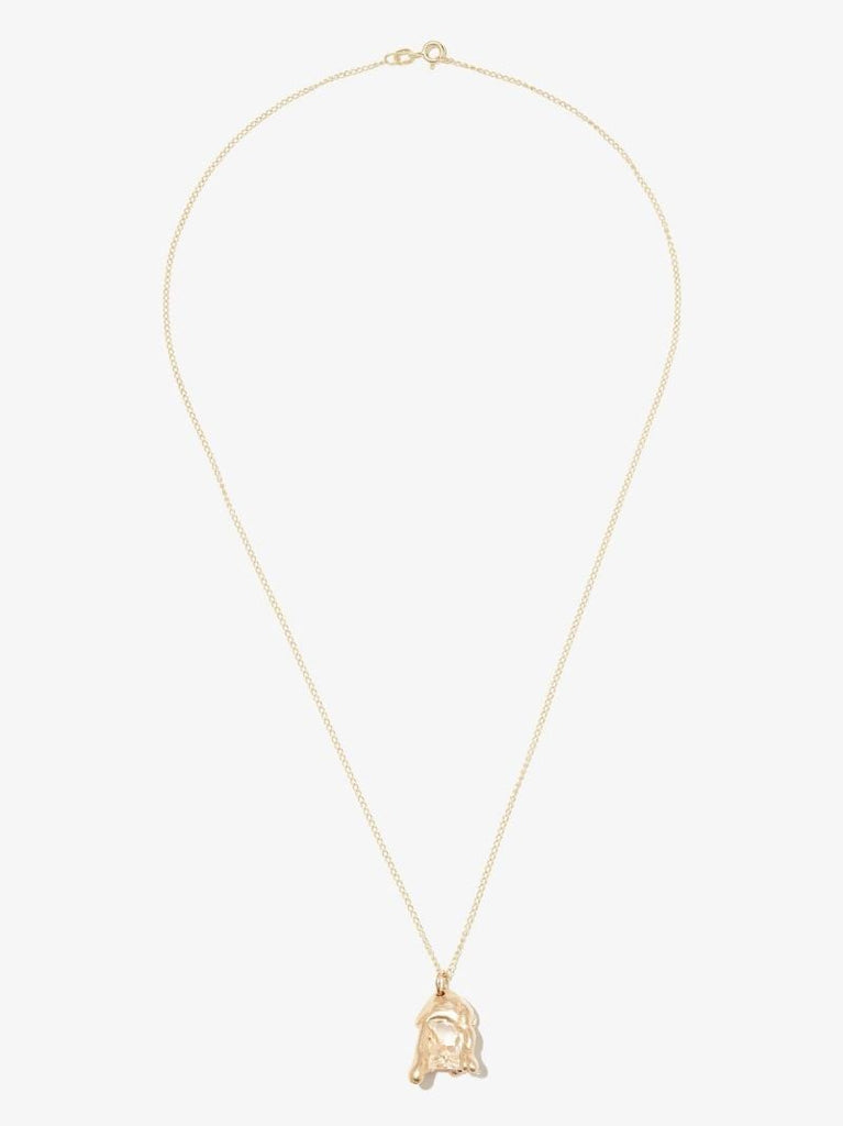 X Bleue Burnham 9k Yellow Gold Melting Wax Sapphire Necklace