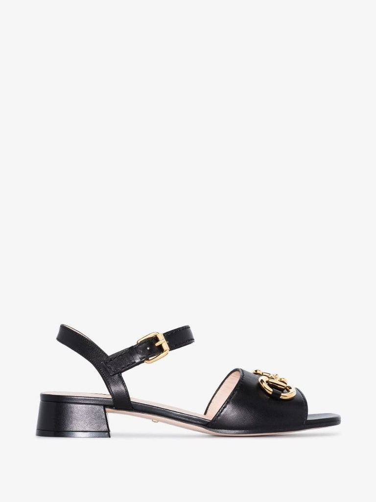 Black Baby 25 Leather Sandals