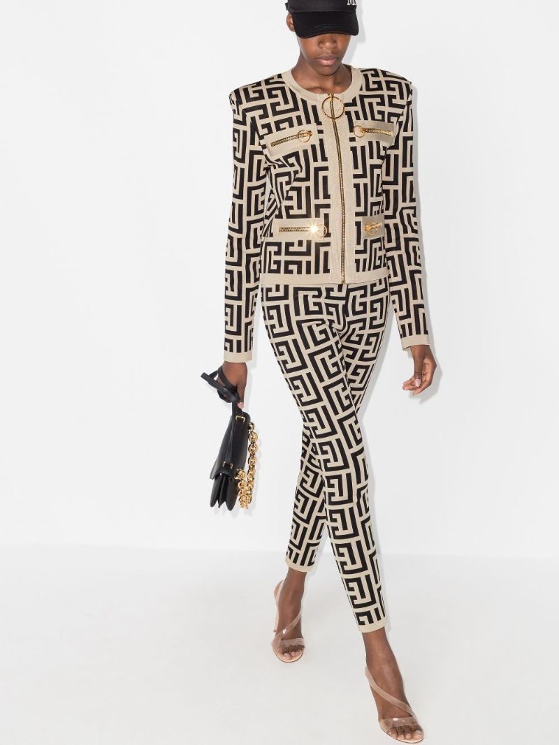 Monogram Jacquard Cropped Jacket
