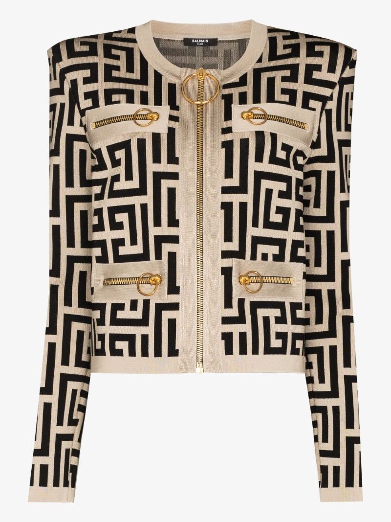 Monogram Jacquard Cropped Jacket