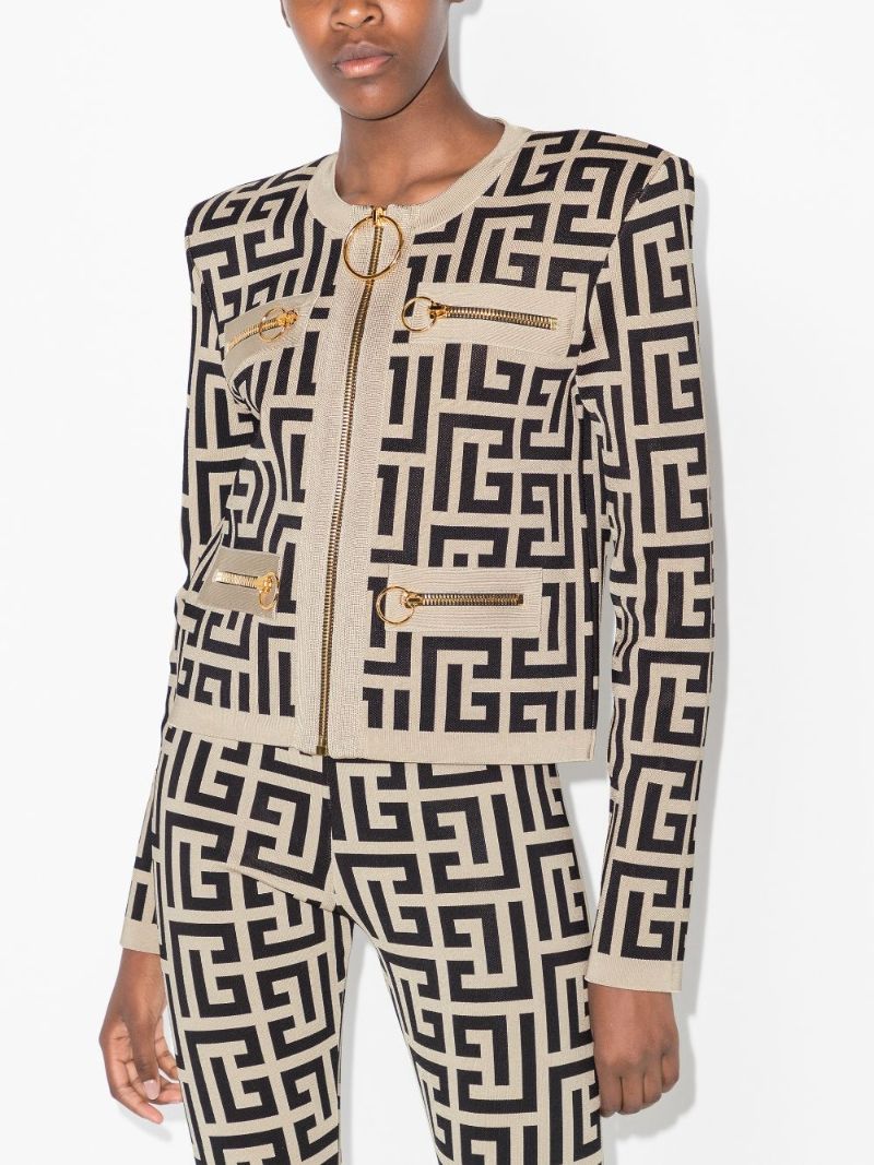 Monogram Jacquard Cropped Jacket