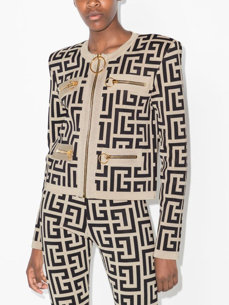 Monogram Jacquard Cropped Jacket