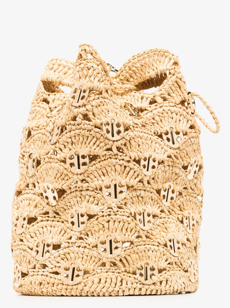 Neutral Raffia Bucket Bag