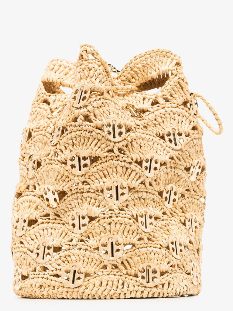 Neutral Raffia Bucket Bag