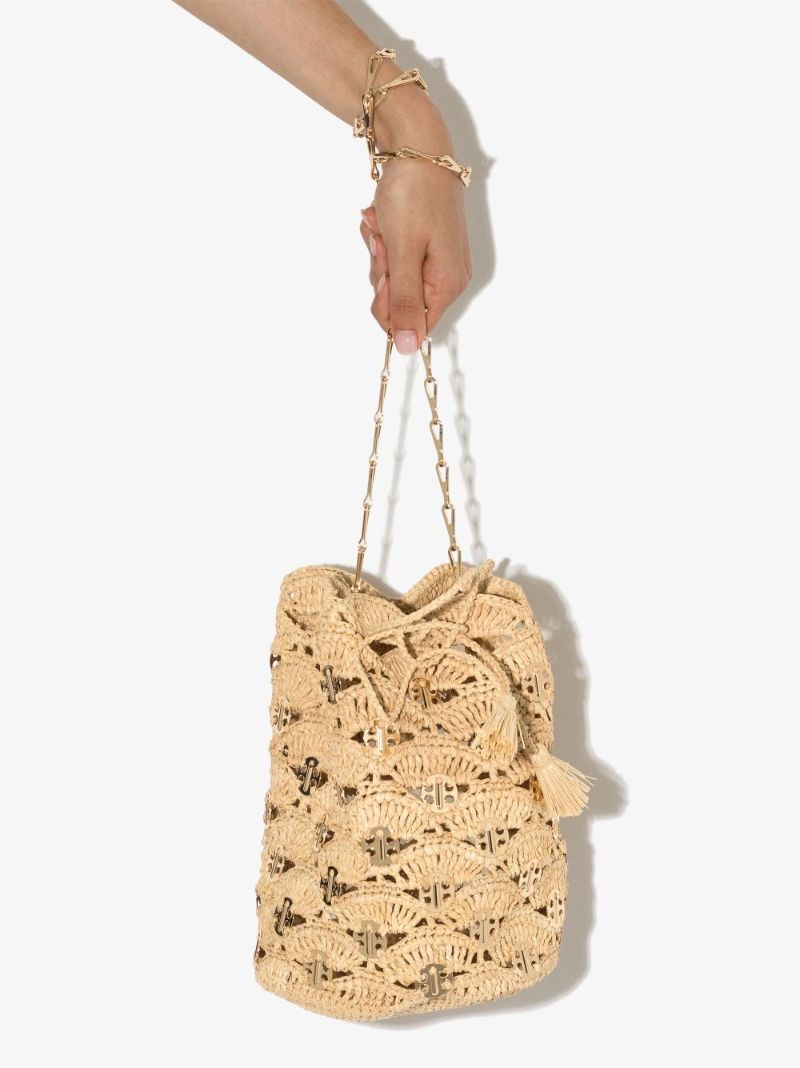 Neutral Raffia Bucket Bag
