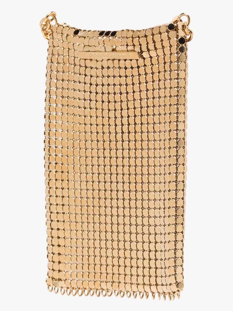 Gold Tone Pixel Mini Necklace Bag