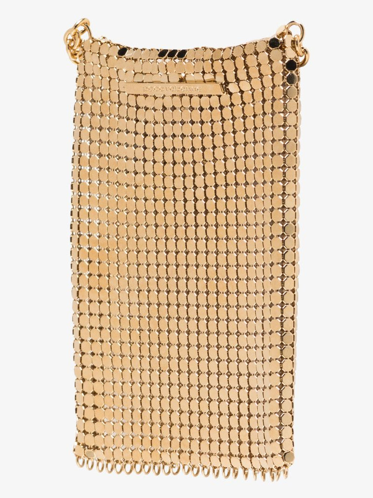 Gold Tone Pixel Mini Necklace Bag