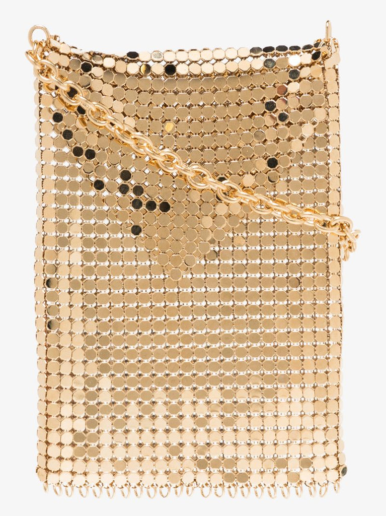 Gold Tone Pixel Mini Necklace Bag