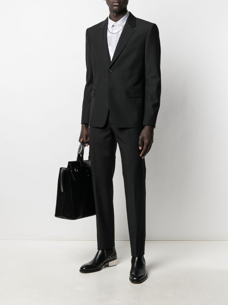 Black Single-breasted Wool Blazer