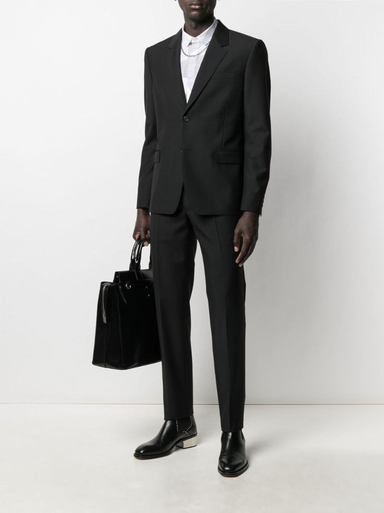 Black Single-breasted Wool Blazer