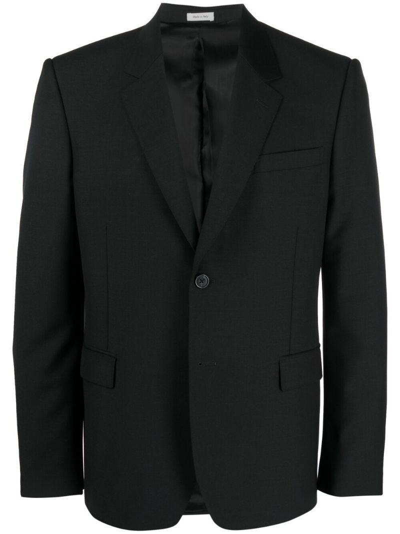 Black Single-breasted Wool Blazer