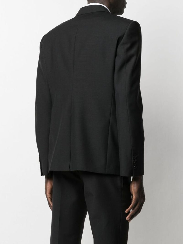 Black Single-breasted Wool Blazer