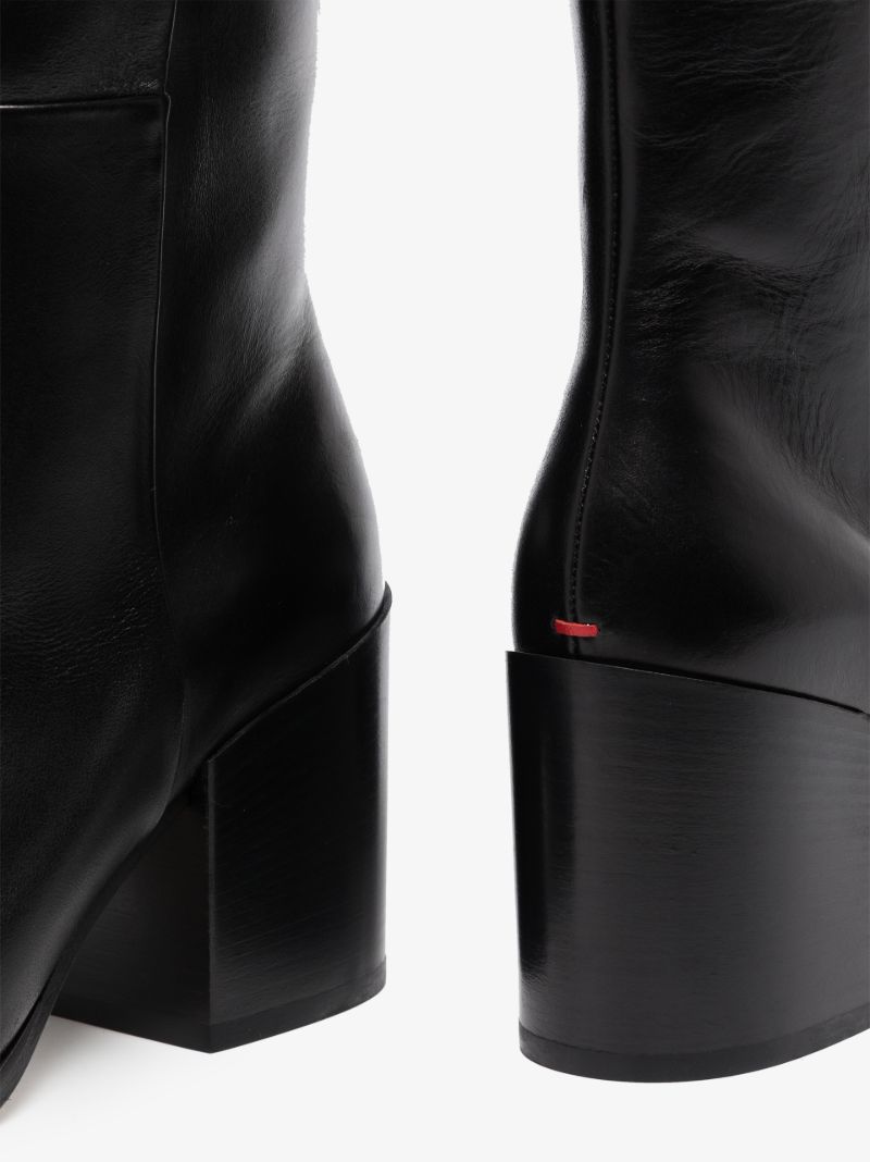 Black Teresa 75 Knee-high Leather Boots