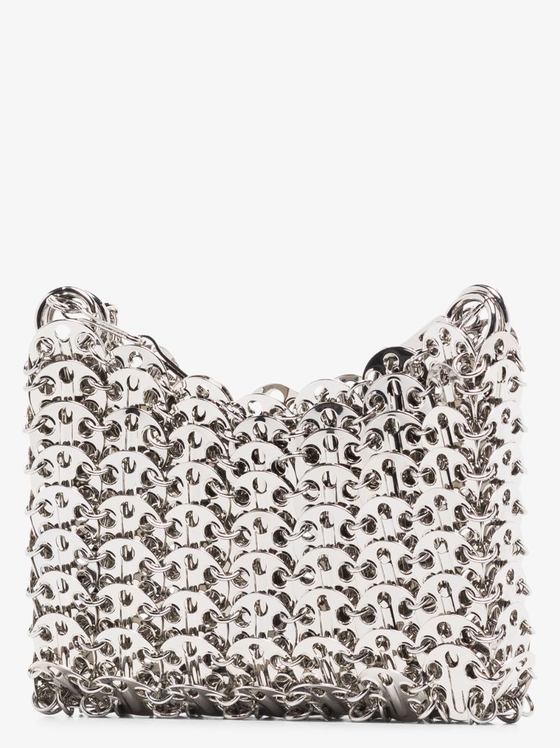 Silver Tone Iconic 1969 Nano Shoulder Bag