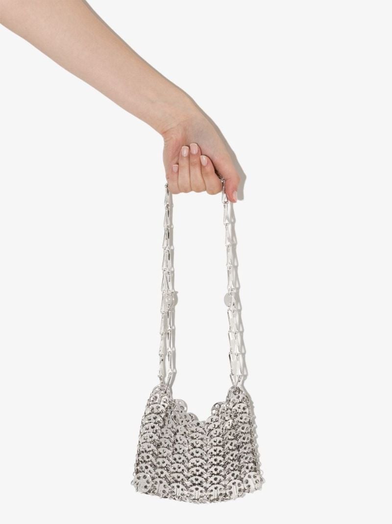 Silver Tone Iconic 1969 Nano Shoulder Bag