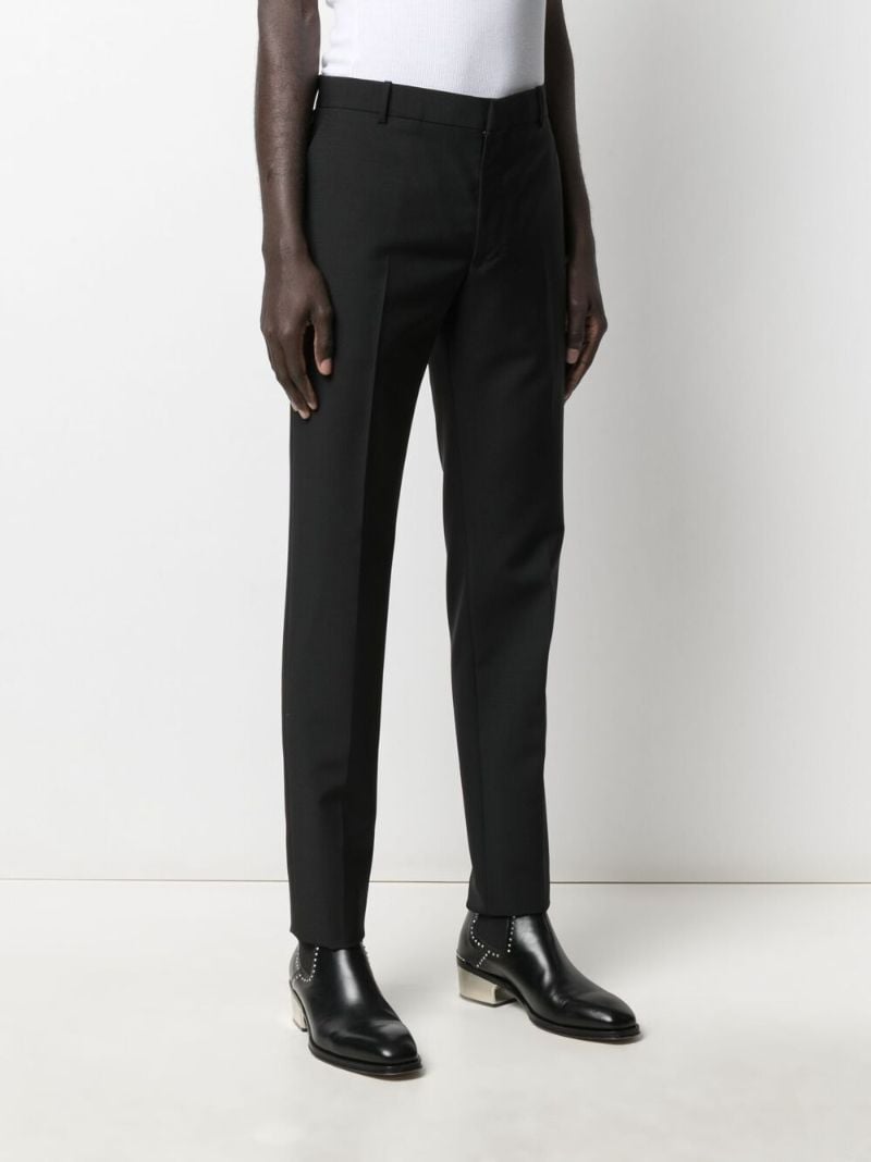 Black Wool Tailored Trousers
