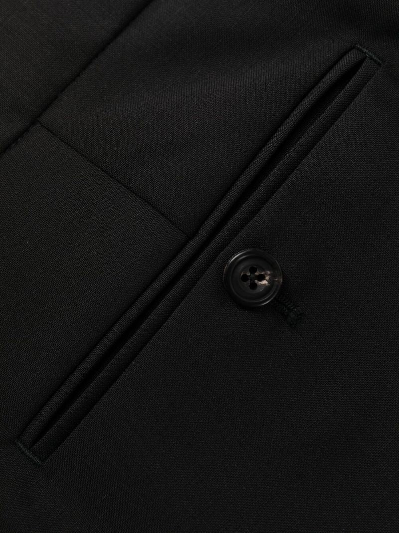 Black Wool Tailored Trousers