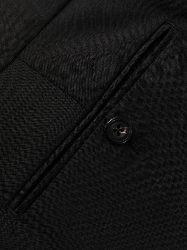 Black Wool Tailored Trousers