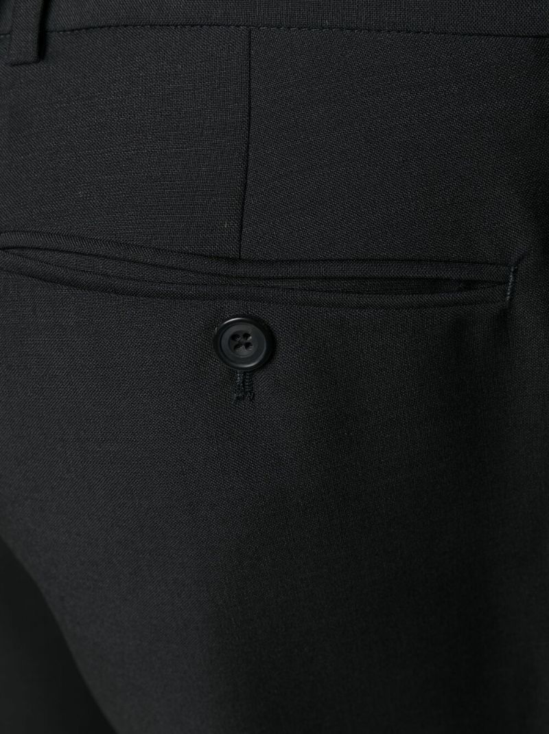 Black Wool Tailored Trousers