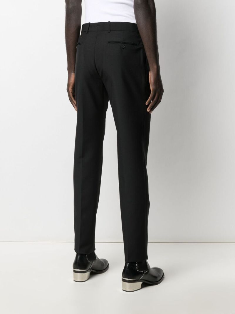 Black Wool Tailored Trousers