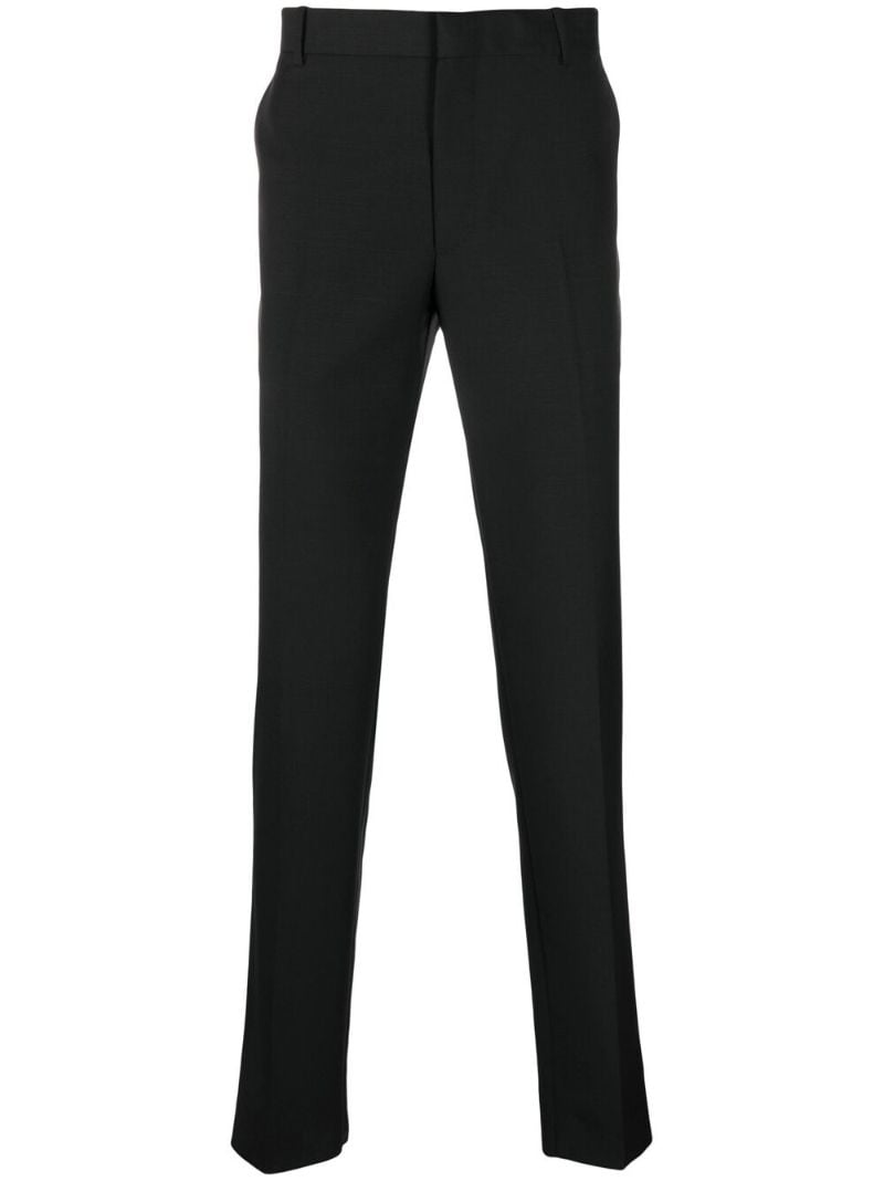 Black Wool Tailored Trousers