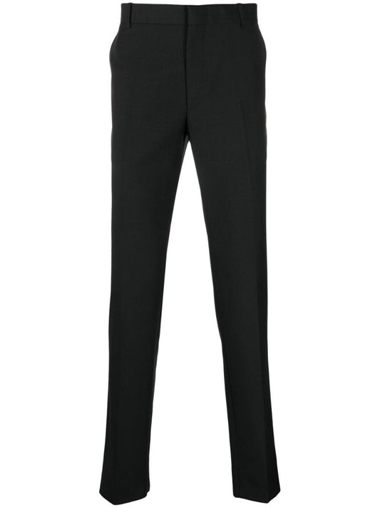 Black Wool Tailored Trousers