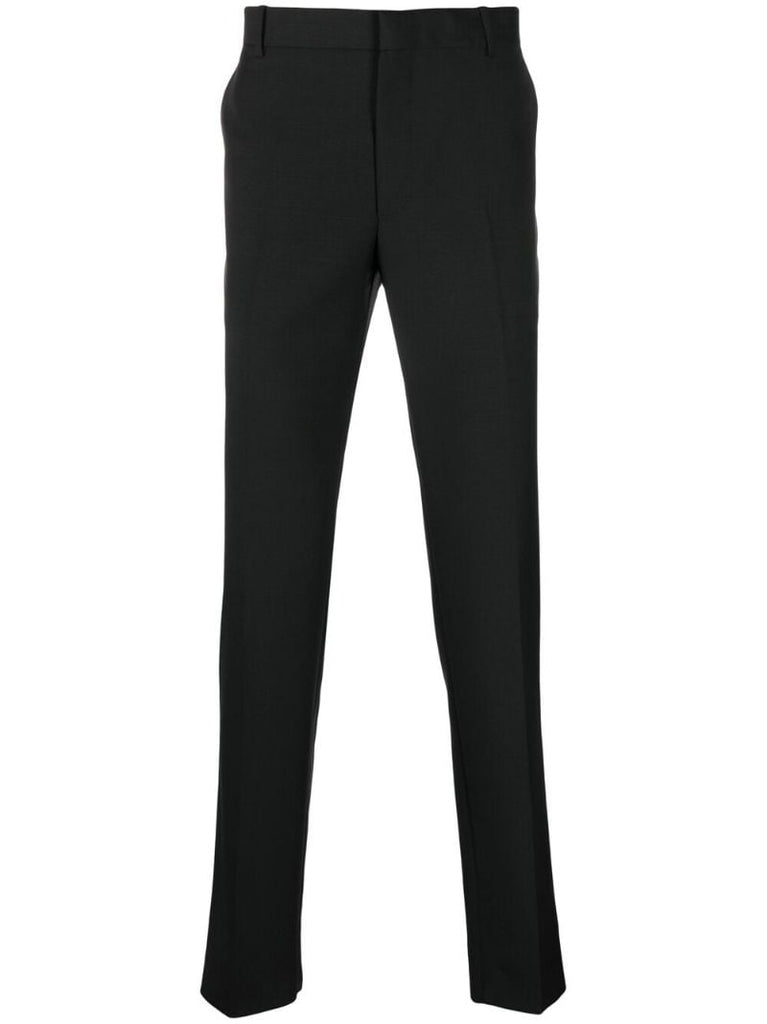 Black Wool Tailored Trousers