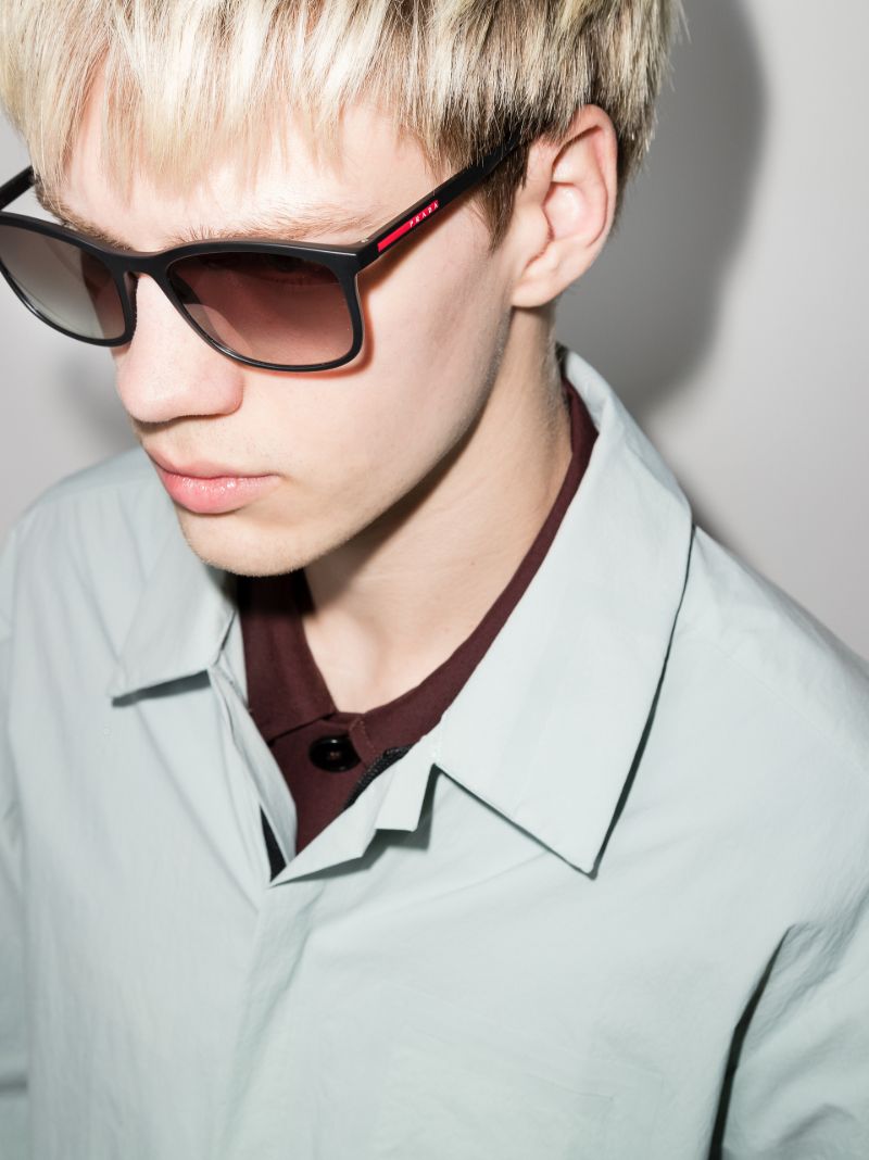 Black Linea Rossa Square Sunglasses