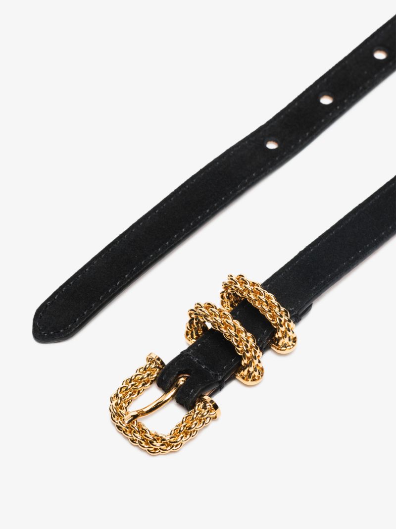 Black Kat Suede Belt