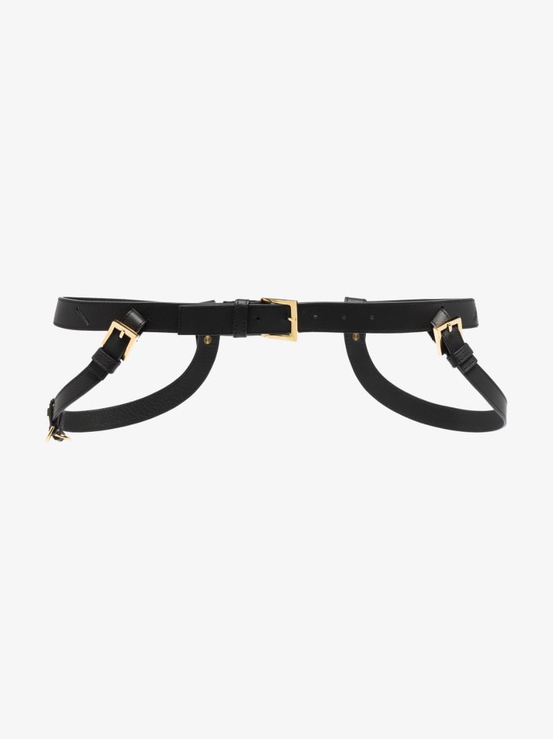Black La Ceinture Baudrier Leather Belt