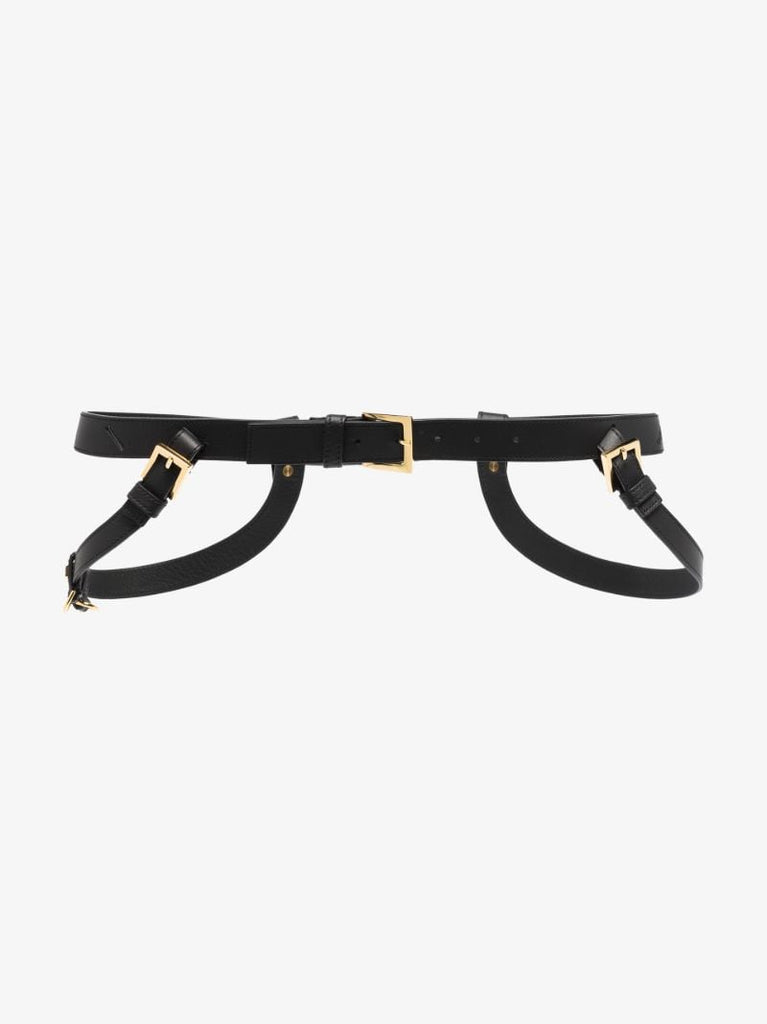 Black La Ceinture Baudrier Leather Belt