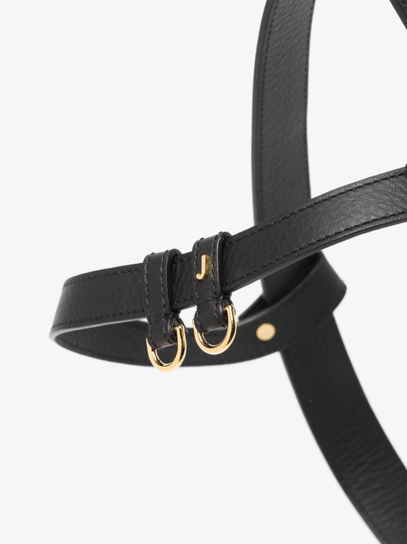 Black La Ceinture Baudrier Leather Belt