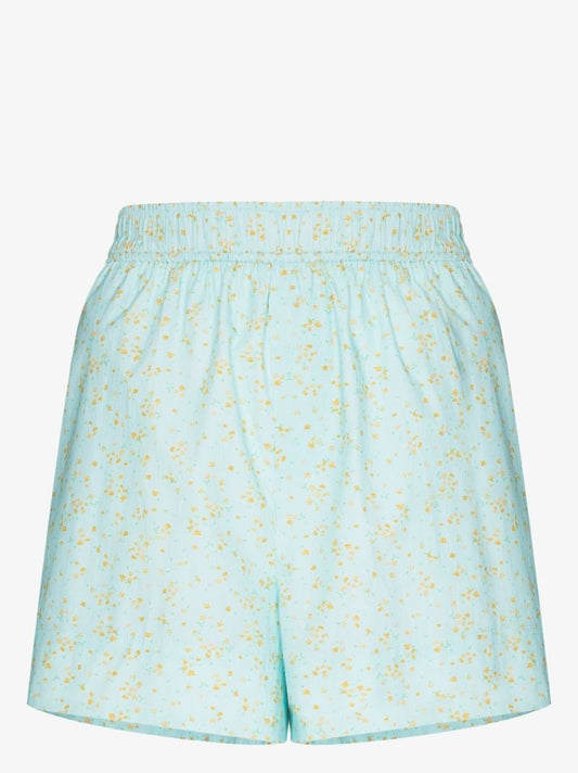 Blue Floral Organic Cotton Shorts